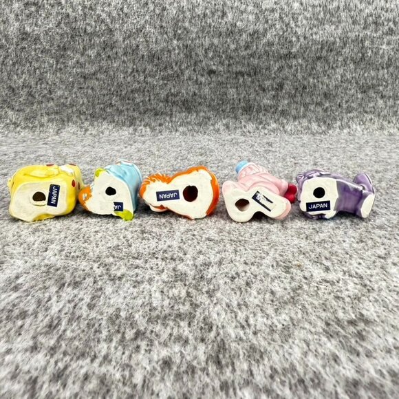 ✅7- VTG Ceramic Clown Figurines Hand-Painted Colorful Designs Collectibles Japan - Picture 9 of 9